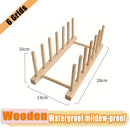 DIY Wooden Drain Rack Kitchen Living Room Organizer Shelf for Plates/Cutting Boards/Plates/Cups/Pot Lid Home Storage