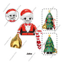 Hot Toys TV6302 TV6303 2024 Merry Christmas Gift Grinch Holiday Elf Santa Rex Darth Vader Building Blocks Mini Action Figure Toy