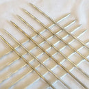 12pcs/set 30cm Reusable BBQ Skewers With Wooden Handle Barbecue Needle Wood Stainless Steel Flattened Rounded Sign Optional Meat