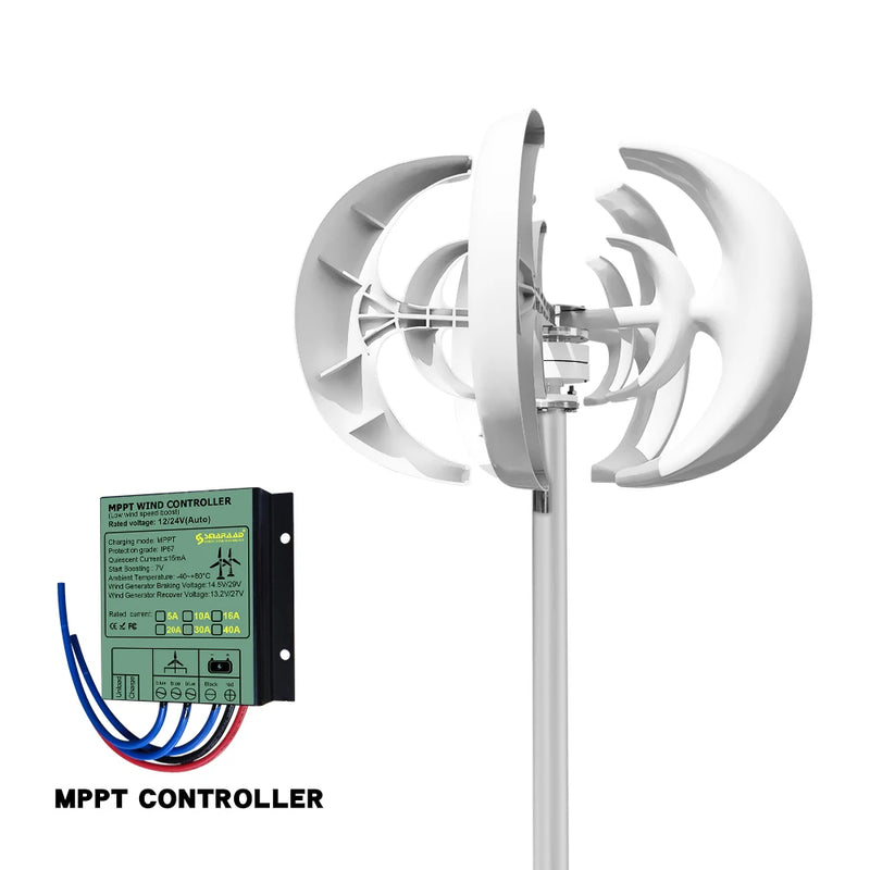 Rapid Delivery Of 5000W 24V 48V Vertical Wind Turbine Household Low Noise And Efficient Solar Cell System in Poland