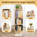 3-Tier Rotating Bookshelf Organizer Modern 360°Rotating Storage Rack Display Holder Stand Floor Standing  Multi-Functional