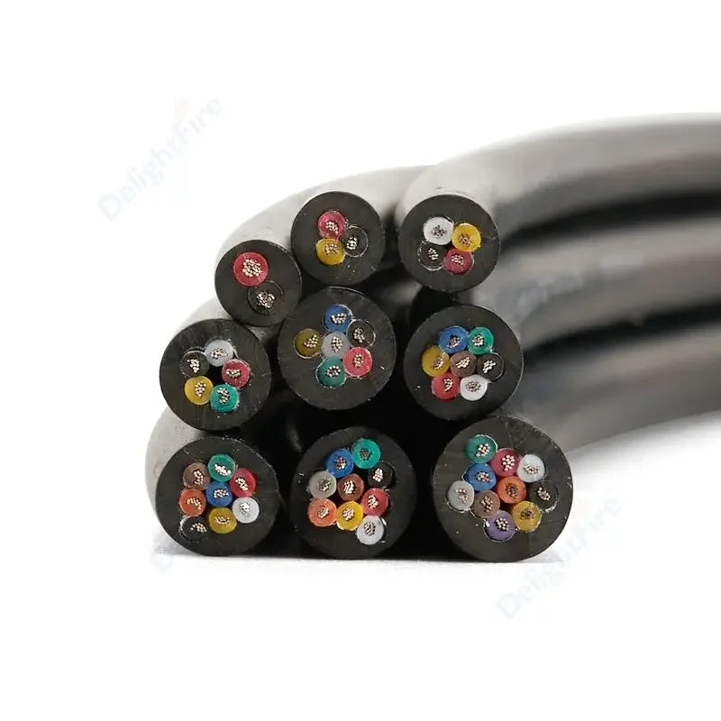 PVC Sheathed Wire 2 3 4 5 cores Jacket Wires Round 28 26 24 22 20 14AWG Electrical Cable For LED Strip Light Audio Radio Project