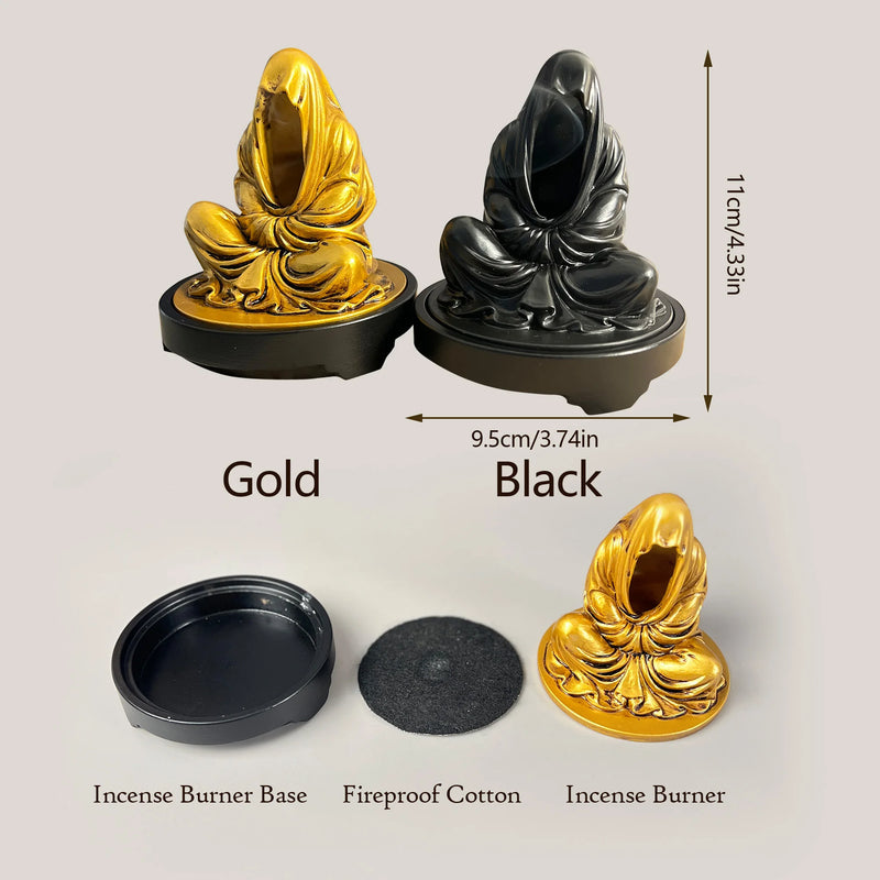 1pc Resin Mystical No-Phase Zen Incense Burner for Office Yoga Meditation Home Decorative Ornament Gifts