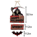 Halloween Ghost Face Pumpkin Door Hanging Bat Witch Hat Door Sign Pendant Ghost Festival Scene Layout Halloween Party Decor