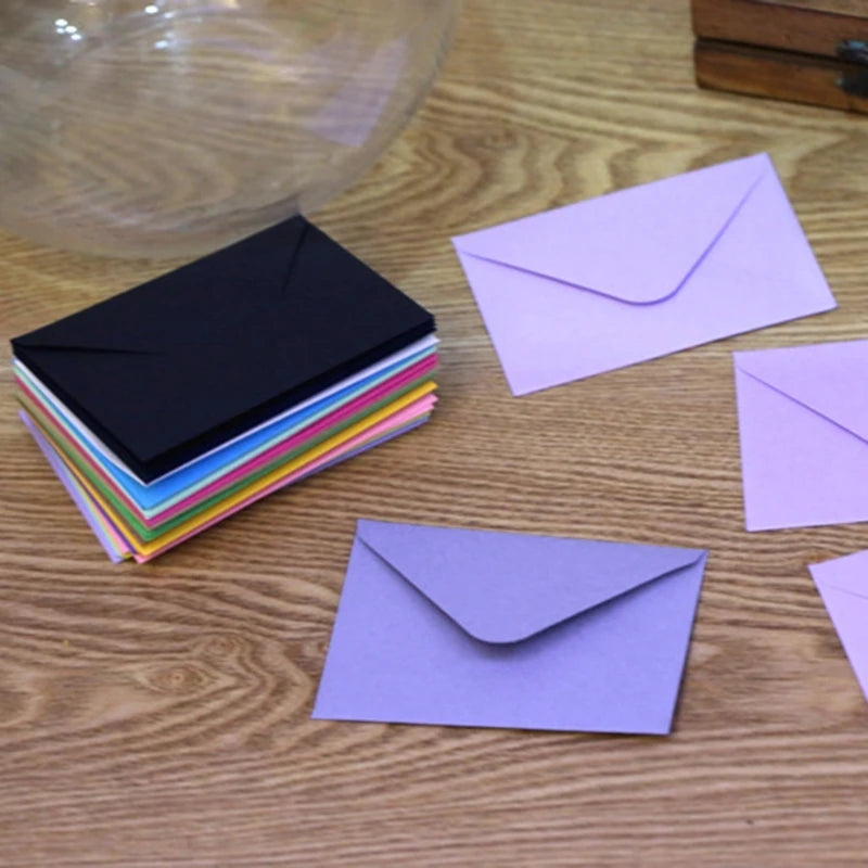 10 Pcs Colored Mailing Envelope Blank Thank You Cards DIY Envelope for Office Invoices Personal Letters Drop Shipping