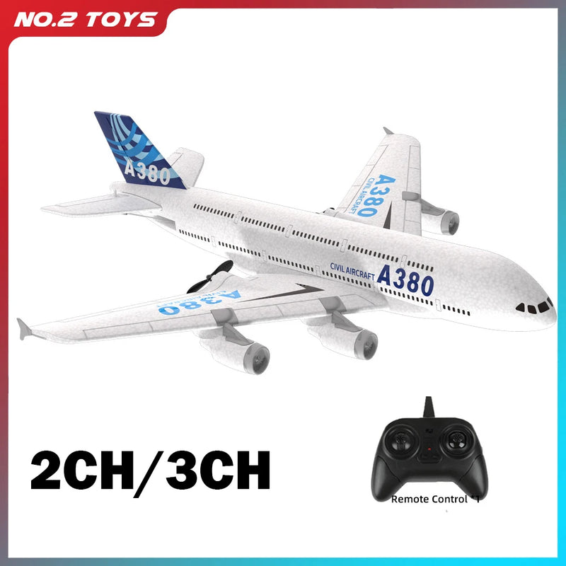 A380 Airplane Airbus RC Airplane Foam Toys 2.4G Glide Fixed Wing RTF Plane Outdoor Toys Drone Modle Easy Fly Children Gift