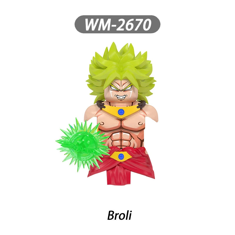 1pcs Anime Broli Buliding Blocks Bricks Cartoon Mini Action Anime Figures Assembl Toys Birthday Gift