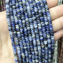 Natural Agates Tiger Eye Chalcedony Jades Stone Round Rondelle Spacer Beads For Jewelry Making Diy Bracelet Accessories 2X4mm