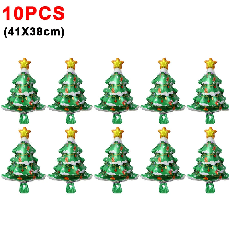 15/1Pcs Christmas Foil Balloons Santa Claus Xmas Tree Aluminum Balloons New Year Kids Gifts Toys Xmas Birthday Party Decorations