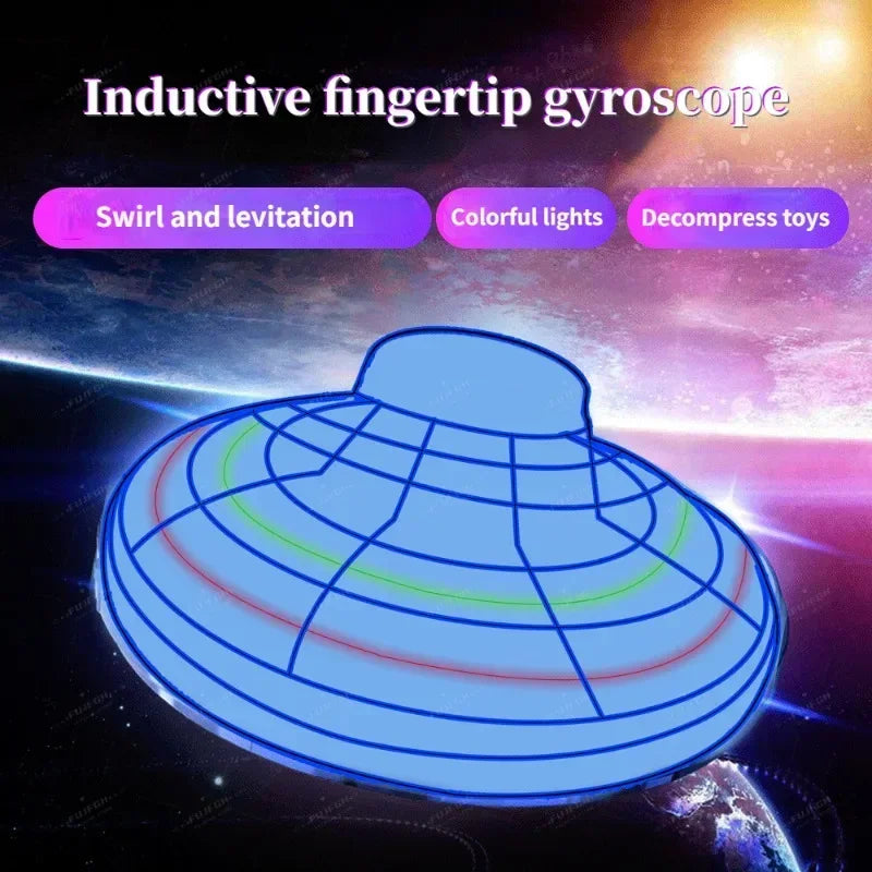 Magic Ball Flying Spinner Flight Gyro UFO Fingertip Drone Aircraft induction gyroscope Decompression Toy for Adult Kids Gifts