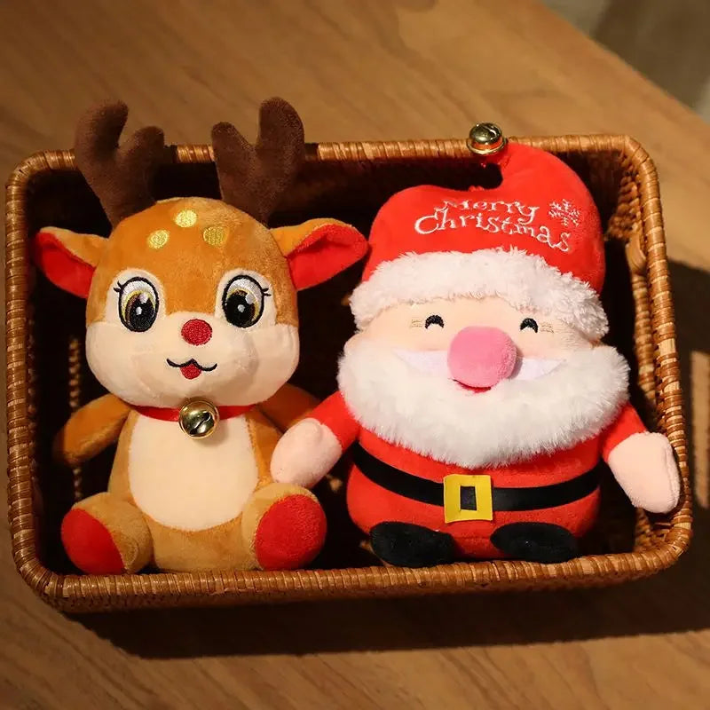 New  Lovely Santa Claus & Elk Plush Toys Stuffed Animal Doll Christmas Gifts For Children Kids Home Decoration High Quality