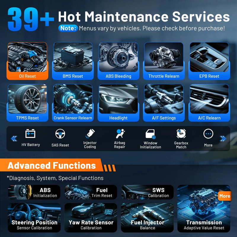 XTOOL D7W D7 BT Bluetooth Diagnostic Tool All System Car Automotive Scanner ECU Coding Bidirectional 39 Resets CANFD DOIP FCA