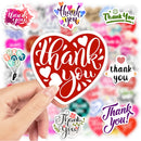 Thank You Stickers DIY Gift Toys Decorative Decal for Scrapbook Junk Journals Laptop Luggage Bottles Waterproof Sealing Sticker