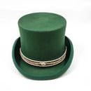 New Men Hat 100% Wool Fedora Hat Unisex Top Show Gentleman Bowler Hat Black Red Magic Hat Presidential Hat Feather Accessories
