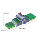 MOC Building Blocks Figures Accessories Cash Dollar Coin Bag Model Gold Silver Bar Colored Diamond Treasure Box Series Coffer