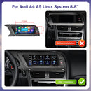 Linux Car Multimedia Radio Touch Screen For Audi A4 A5 2013-2015 with Wireless CarPlay Android Auto Airplay Miracast Function