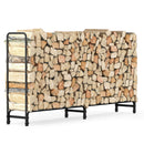 91.6” Metal Heavy Duty Firewood Log Rack Long Large Storage Holder Wood Stackers Garden Indoor