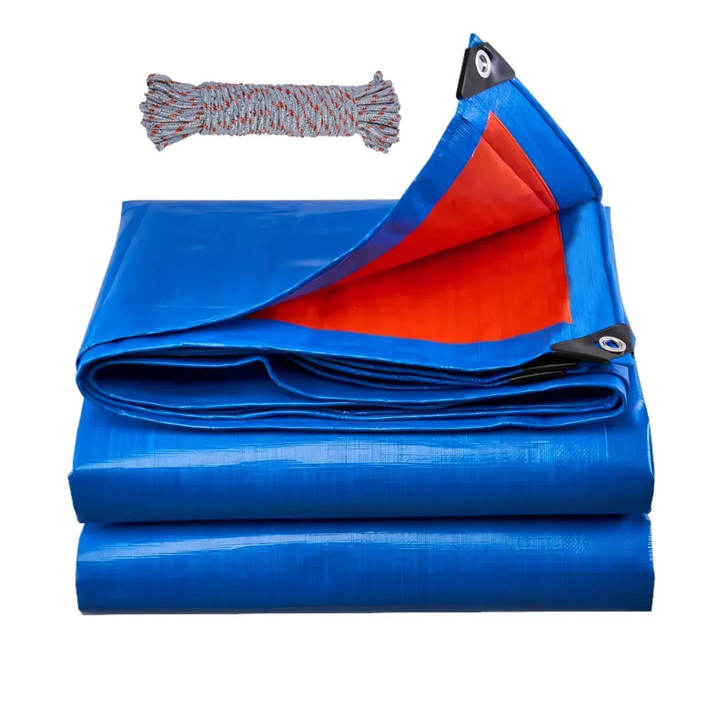 Tarpaulin Waterproof 180 g/m² PE Protective Tarpaulin UV Resistant Tear-Resistant Cover for Garden Furniture Pool Wood Car Boat