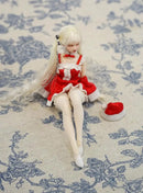 HASUKI 1/12 CS003 Female Soldier Christmas Suit Red Dress Mesh Socks Clothes Bag Set for 6 inches Action Figure Body
