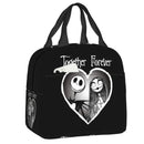 Custom Halloween Insulated Lunch Bag The Nightmare Before Christmas Portable Thermal Cooler Lunch Box Container Tote Bags