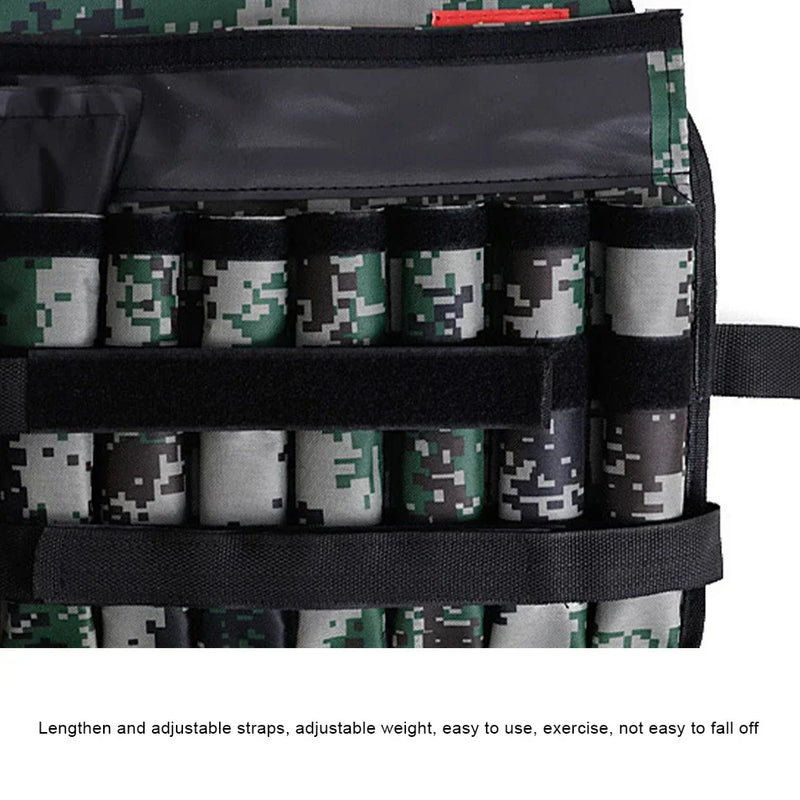 20kg Loading Weighted Vest Adjustable Exercise Training Fitness Jacket Gym Workout Boxing Vest Fitness Running Sand Waistcoat