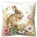 Easter Floral Bunny Print Pillowcase Nordic Home Decor Pillowcase Holiday Bedroom Living Room Decoration Polyester Cushion Cover