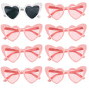 8pcs/6pcs Bachelorette Hen Party Sunglasses Black Heart Shaped Glasses Bride To Be Bridesmaid Gifts Wedding Bridal Shower Decor
