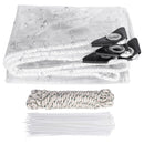 Transparent Waterproof Tarpaulin PVC Tarps Transparent Vinyl Canopy Outdoor Veranda Tent Heavy Duty Windproof Protective Cover