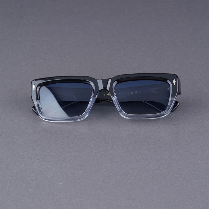 Fashion Vintage JACQUFS Sunglasses WALKER 10mm Thick Acetate Frame TAC Lens Retro Square Design Women Man A+ High Quality