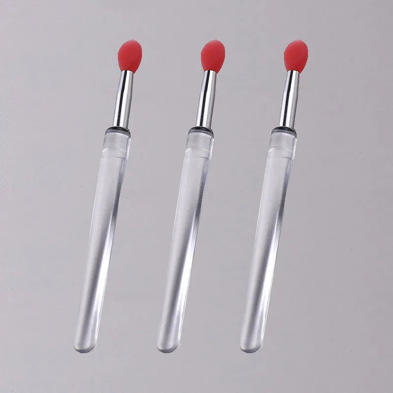 Soft Silicone Applicator Sticks Nail Powder Applying Manicure Brush Tools Washable Nail Art Silicone Pen For Uv Gel Polish