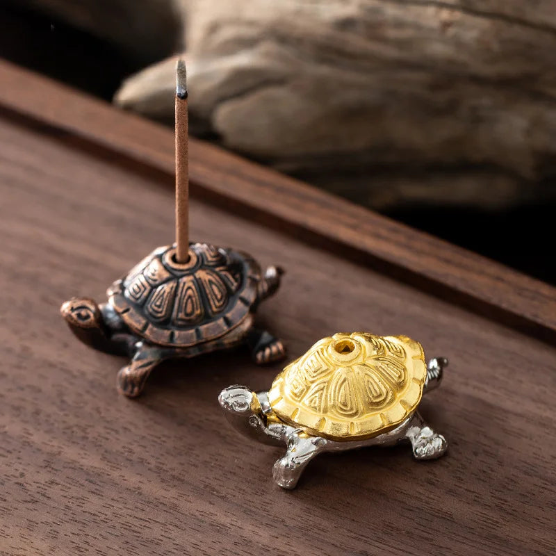 1 Pcs Turtle Shape Portable Incense Censer Stick Holder Burner Stand Sandalwood Holder Teahouse Home Office Decoration