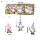 12/9pcs Happy Easter Wooden Pendant Cute Bunny Egg Carrot Chick Hanging Ornaments Spring Easter Party Home Decoration DIY Wreath