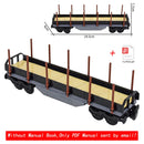 MOC City Creative Flat Top Truck Train Open Wagon model Building Block Bricks DIY Technical Toys for children Christmas gifts