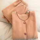 Coral Velvet Pajamas Women Autumn and Winter Long-sleeved Pants 2 Piece Set New Padded Thickened Flannel Homewear Clothing Suit