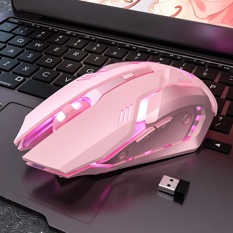 Gaming Mute Mouse Cute RGB Gamer 6 Buttons Mice Optical Office Computer Mouse For Desktop Laptop Ergonomic Game Mouse