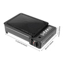 Portable Butane Gas Grill Stove Dual Inlets Adjustable Firepower with Carrying Case Grill Net for Camping Outdoor Use