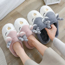 Couples Women Winter Home Slippers Christmas Cartoon Reindeer Non Slip Soft Warm Men House Shoes Indoor Bedroom Floor Footwear