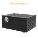 Geekworm X728-C1 Metal Case with Cooling Fan & Power Control Switch for Raspberry Pi 4 & X728 V2.5/V2.1/V2.0 / X708 UPS / X735