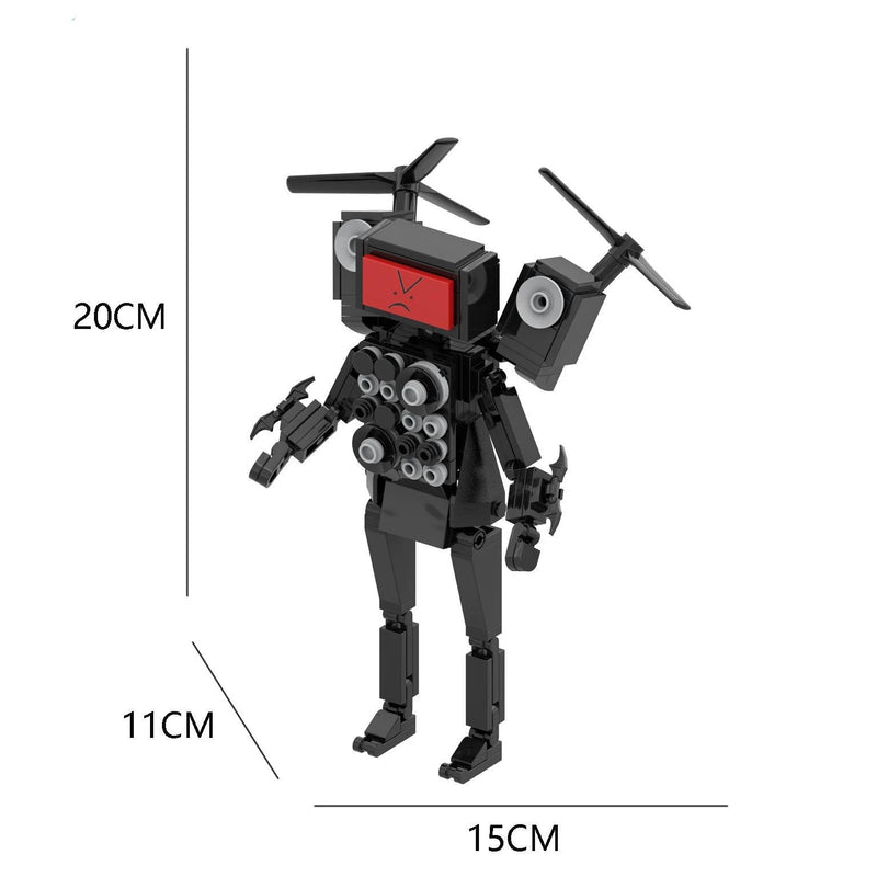 2024 Strengthen Skibidi New A Series of Toilet Man Drill Male Titan Man Female TV Personality Building Blocks Set Toys For Gift