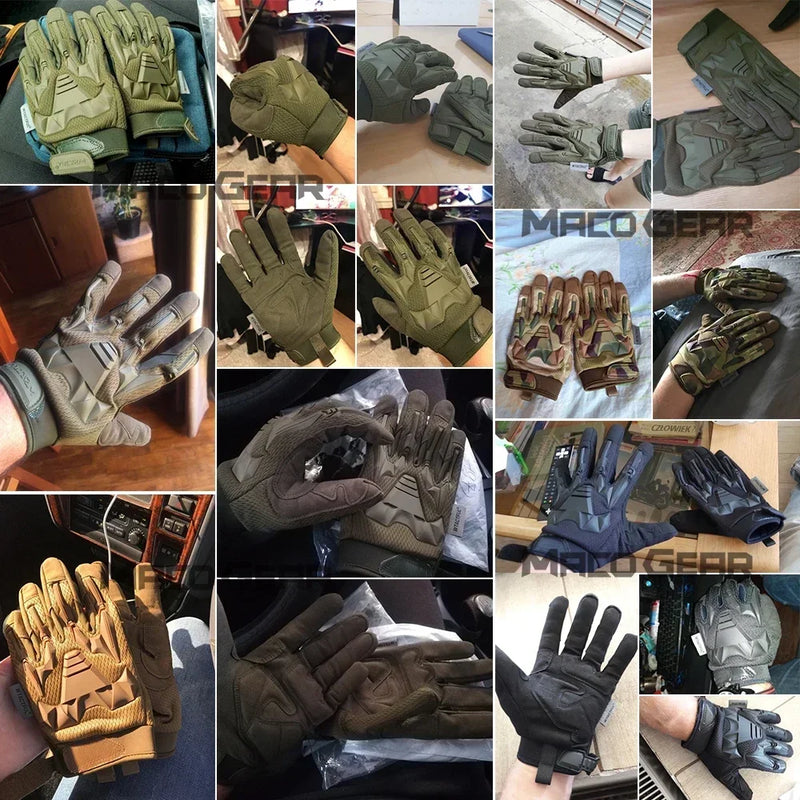 Multicam Tactical Glove Camo Army Combat Airsoft Bicycle Outdoor Hiking Shooting Paintball Hunting Full Finger Gloves for Men