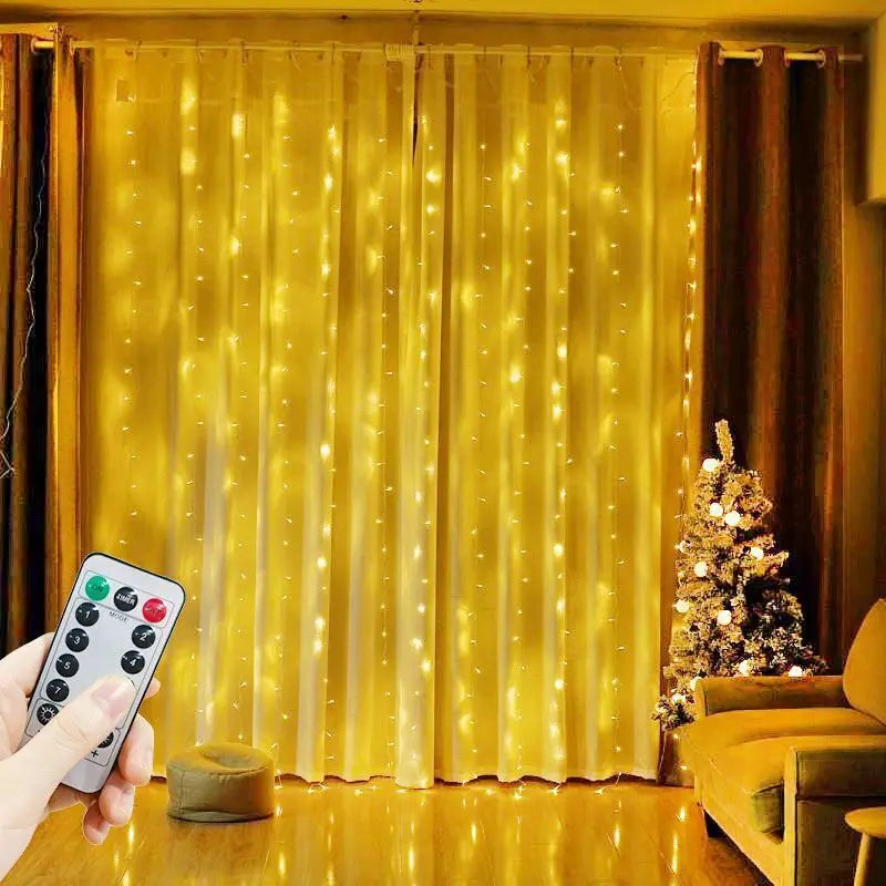 Holiday Decor Party Birthday Decoration LED 8 Mode Christmas Light USB Curtain String Light 3M 4M 6M Garland Wedding Fairy Light