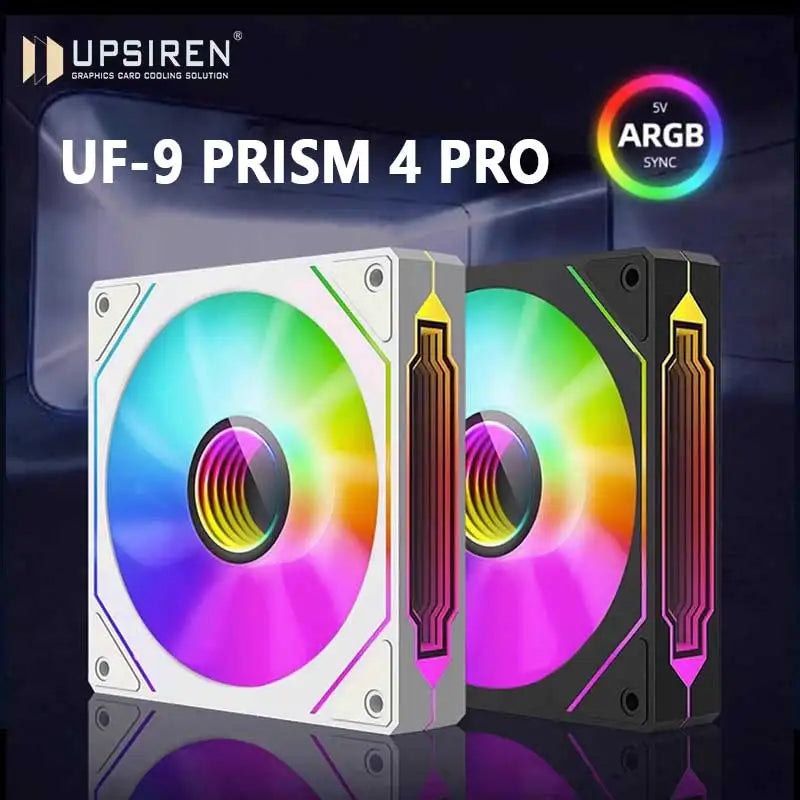 UPSIREN UF-9 PRISM 4 PRO Computer Chassis Fan 92mm ARGB 4 Pin PWM Quiet Cooling Fan 12V Large Air Volume 40CFM/800-2500RPM