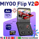 MIYOO FLIP V2 Retro Video Game Console 3.5'' IPS Screen Linux System Onion OS Free Case Handheld Game Players Consoles menGift