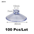 100 Pcs Car Sunshade Suction Cup Wedding Car Balloon Decor Transparent Glass Plastic Sucker Hooks Car Decoration Accessories