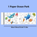 90cm Animal Canvas Children's Drawing Roll DIY Coloring Paper Roll Color Filling Graffiti Paper-cut Painting Educational School