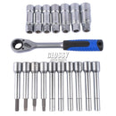 AP03 18Pcs Steering Hub Suspension Shock Absorber Strut Nut Removal Tool Socket Set for VW Ford Honda/Nissan etc.