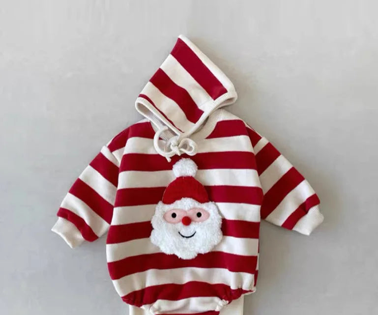 Christmas Childrens Clothing 2024 Baby Set Autumn and Winter New Korean Baby Jumpsuit Cute Childrens Clothing