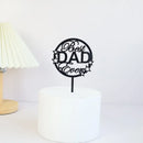 New Dad's Happy Birthday Cake Topper Golden Beer Super Dad High-grade Acrylic Father's Day Party Cake Toppers Dessert Decoration