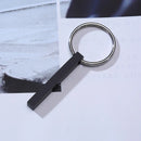 Vnox Personalize Keychains, Custom Father's Day Gift to Him, 3D Bar Key Chain, Stainless Steel Name Date Logo Engraving Keyrings