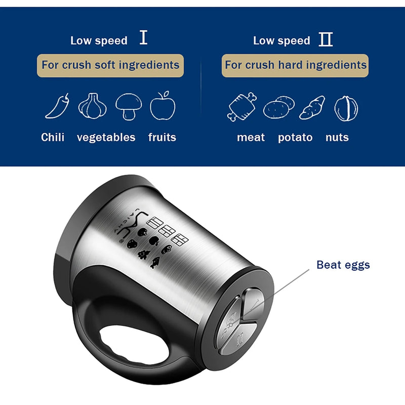 LAC Household Stainless Steel 3l Multi-Function Electric Meat Grinder  With Safety Lock Minced Stuffing Mixer Blade Detachable